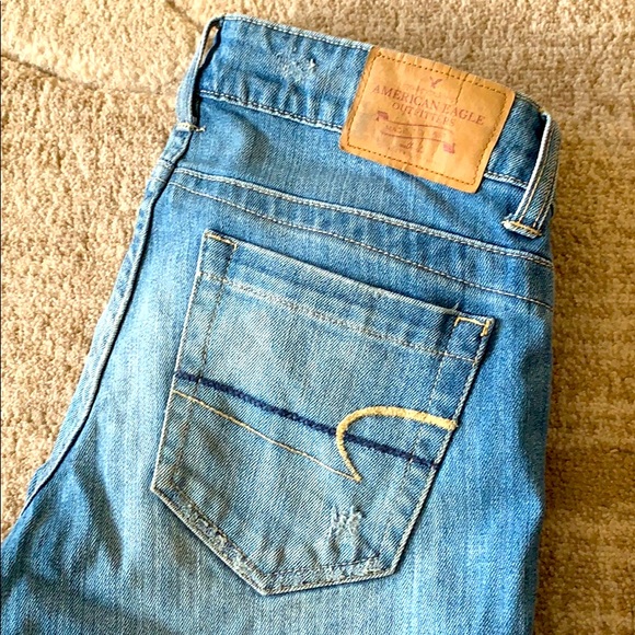 American Eagle Light Straight Leg Jeans Regular 6 - Picture 2 of 2